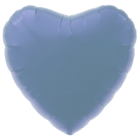 Шар сердце 45см Пастель Cool Blue