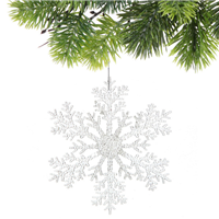 Украшение Снежинка сияющая 21см