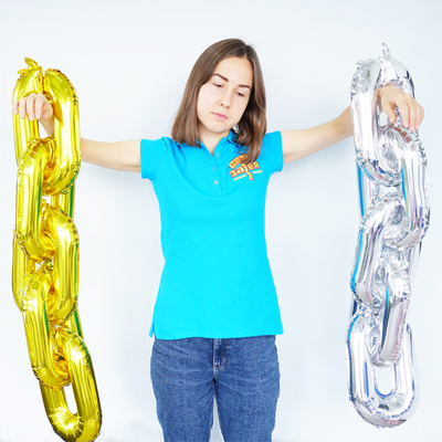 К Цифра 0 Звено цепи серебро