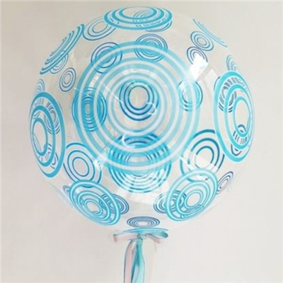 Шар BUBBLE 20" Кристалл Blue круги