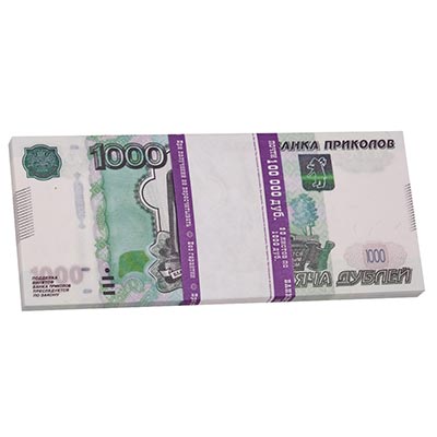 Деньги банка приколов 1000 Рублей