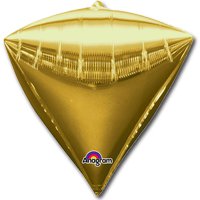 Шар 3D АЛМАЗ без рис. 17" Металлик Gold
