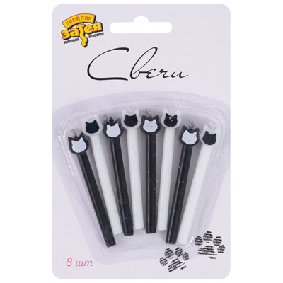 Свечи для торта Котики, 8 штук