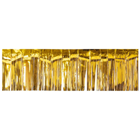 Гирлянда-бахрома фольг золотая 2мХ25см
