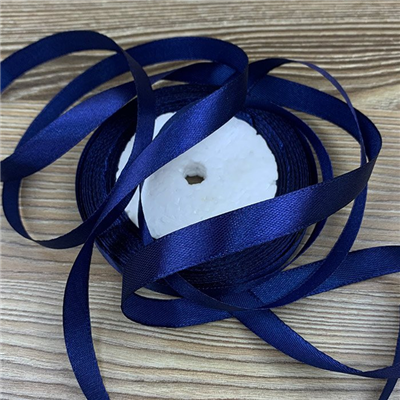 Лента атлас 12ммх23м темно-синяя