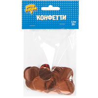Конфетти Круги Розовое золото 2,5см