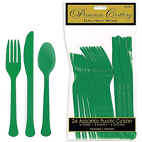 Стол приборы пл премиум Fest Green 24штA