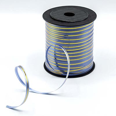 Лента с зол полос 5ммХ228м/250ярд синяя