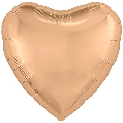 Коралловая Шар сердце 45см Персиковый пух 1204-1456