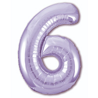 Шар цифра "6", 101см Пастель Lavender