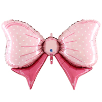 Шар фигура Бант розовый