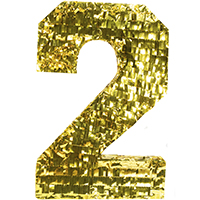 Пиньята Цифра 2 Золото