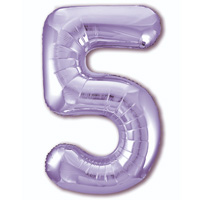 Шар цифра "5", 101см Пастель Lavender