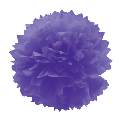 Декорации подвески Помпон бумажный фиолетовый 40см/G