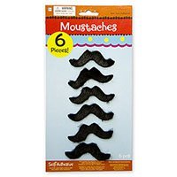 Усы Фиеста черные, 6 штук