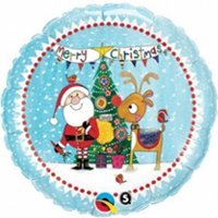 Шарик 45см MERRY CHRISTMAS Санта