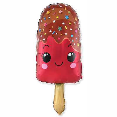 Шарики из фольги Шар фигура Мороженое Эскимо красное
