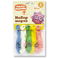Шарики Малышарики 30см, 5шт