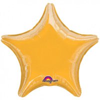 Шарик 19" звезда металлик Yellow