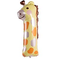 Шар цифра "1" 96см Зоопарк Жираф