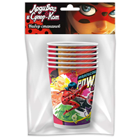 Стаканы Леди Баг Комиксы, 6 штук