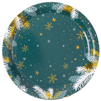 Тарелка Изумрудная Зима 23см 6шт