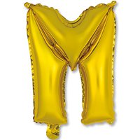 Шар Мини буква "М", 36см Gold