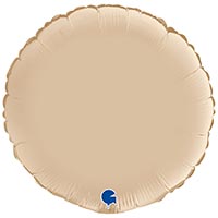 Шар 45см Круг кремовый Сатин