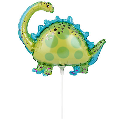 Шарики из фольги Шар мини фигура Дино Стегозавр зеленый