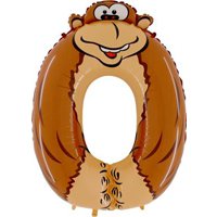 Шар цифра "0", 91см Обезьяна