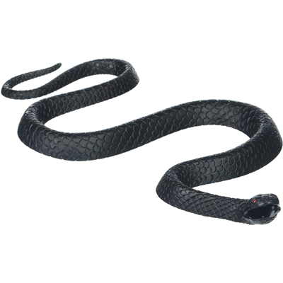Змея пластик черная 24см