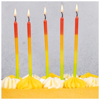 Свечи для торта Свечи д/торта Радуга 13 см, 20 шт