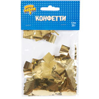 Конфетти Квадр фольг золото 1,5см 20гр