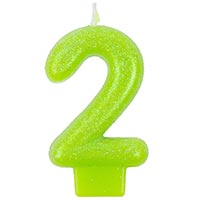 Свеча -цифра Блеск "2" 7,6 см