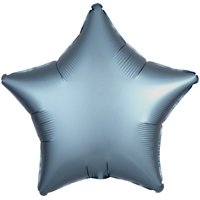 Шар Звезда 45см Сатин Steel Blue Россия