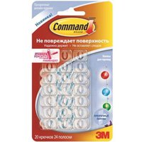  Крючок прозрачный для украшений, 20 штук 1302-0654