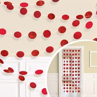 Гирлянда Круги Apple Red блеск 2,1м 6шт