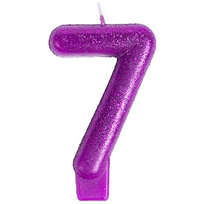 Свеча -цифра Блеск "7" 7,6 см