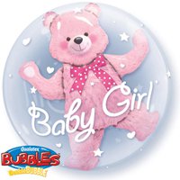 Шар BUBBLE ИНСАЙДЕР Мишка розовый