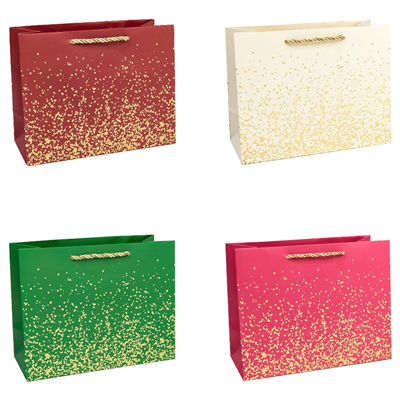 Пакет бум подар Вкрапления микс 23х18см