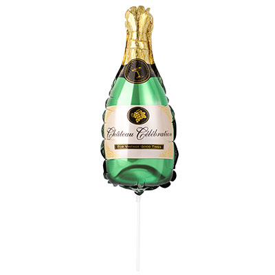 Шарики из фольги Мини Фигура Бутылка шампанского