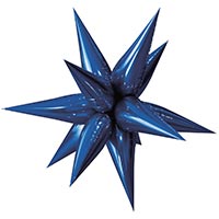 Шар 3D ЗВЕЗДА 64см Составная Blue