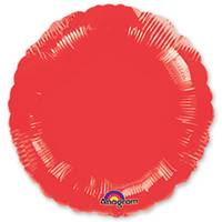 Шарик 45см круг металлик Red
