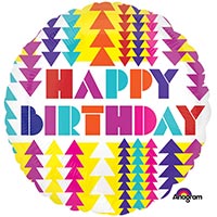 Шар 21" HB Узор Треугольники разноцв