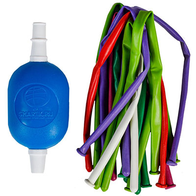 Шарики моделирования с насосом, 10шт ярк