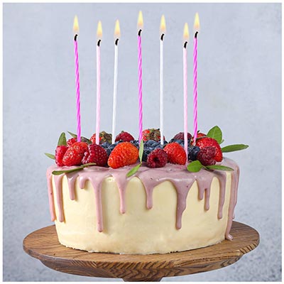 Свечи для торта Свечи для торта Розовый Микс 17см 24шт