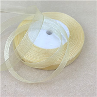 Лента органза 25ммх45м бежевая