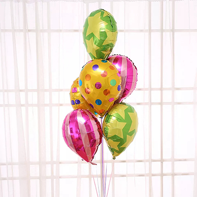 Шарик 45см Капля Звезды на зеленом