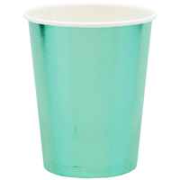 Стаканы блестящие мятные, 6 штук