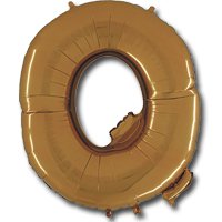 Шар БУКВА "Q", 101см Gold